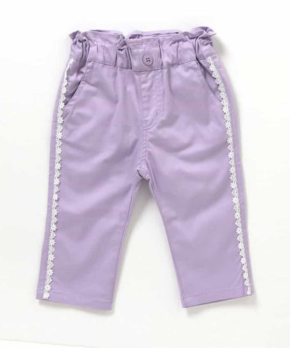 日本童裝 apres les cours 接觸冷感 蕾絲七分長褲 80-140cm 女童款 夏季 PANTS