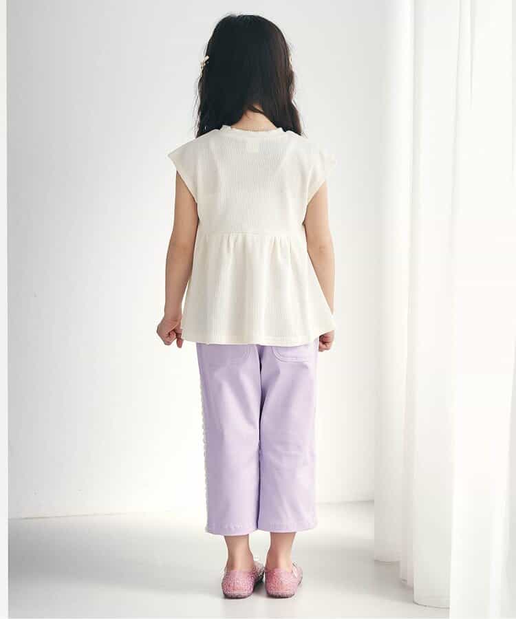 日本童裝 apres les cours 接觸冷感 蕾絲七分長褲 80-140cm 女童款 夏季 PANTS