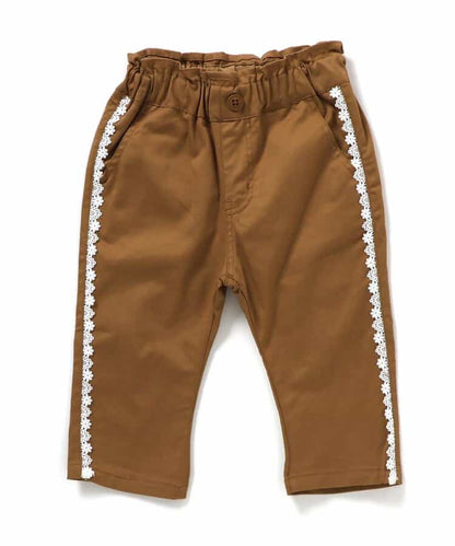 日本童裝 apres les cours 接觸冷感 蕾絲七分長褲 80-140cm 女童款 夏季 PANTS