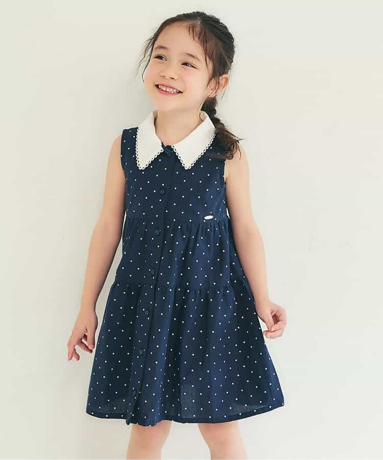 日本童裝 apres les cours 波點條紋襯衫裙 80-140cm 女童款 夏季 DRESSES