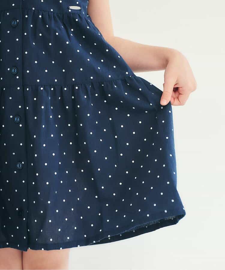 日本童裝 apres les cours 波點條紋襯衫裙 80-140cm 女童款 夏季 DRESSES