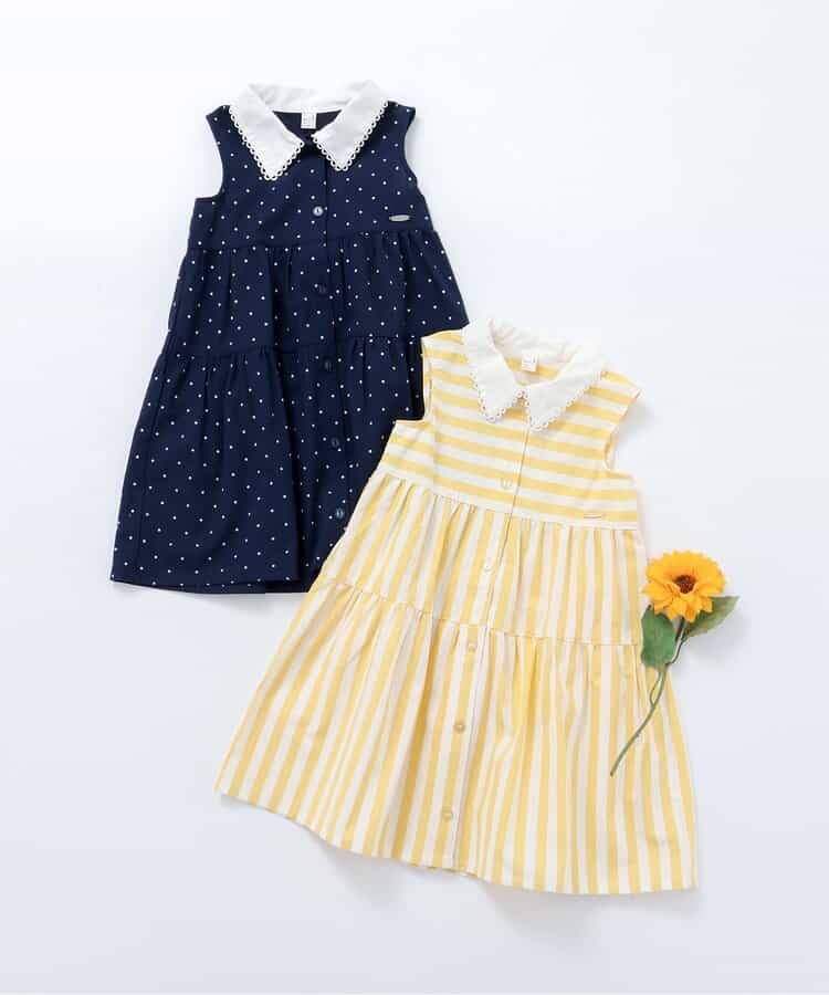 日本童裝 apres les cours 波點條紋襯衫裙 80-140cm 女童款 夏季 DRESSES