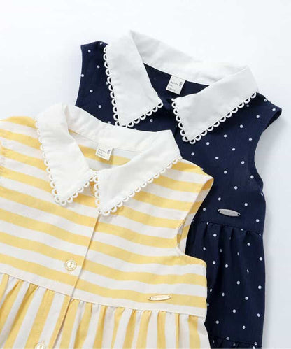 日本童裝 apres les cours 波點條紋襯衫裙 80-140cm 女童款 夏季 DRESSES