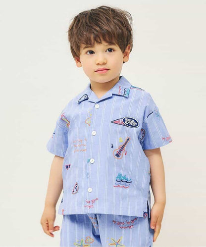 日本童裝 apres les cours 夏季圖案襯衫 80-130cm 男童款 夏季 TOPS