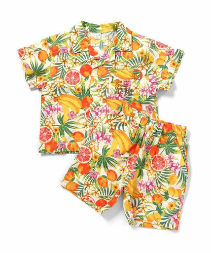 日本童裝 apres les cours 熱帶風情兩件套裝 80-130cm 男童款 夏季 TOPS PANTS