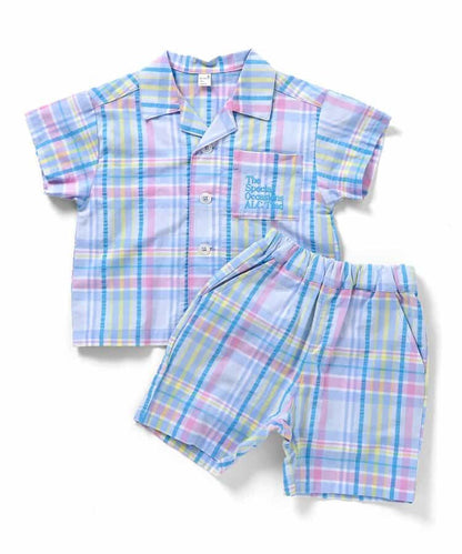 日本童裝 apres les cours 熱帶風情兩件套裝 80-130cm 男童款 夏季 TOPS PANTS