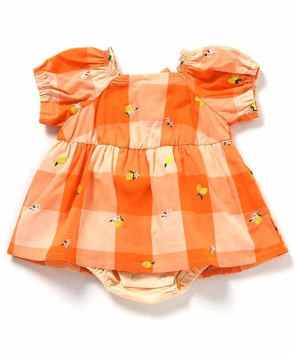 日本童裝 apres les cours 刺繡連衣 70-80cm 女童款 初生嬰兒 夏季 Jumpsuit