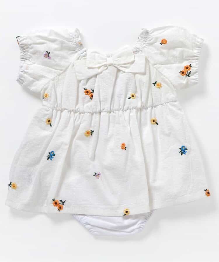 日本童裝 apres les cours 刺繡連衣 70-80cm 女童款 初生嬰兒 夏季 Jumpsuit