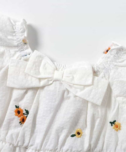 日本童裝 apres les cours 刺繡連衣 70-80cm 女童款 初生嬰兒 夏季 Jumpsuit