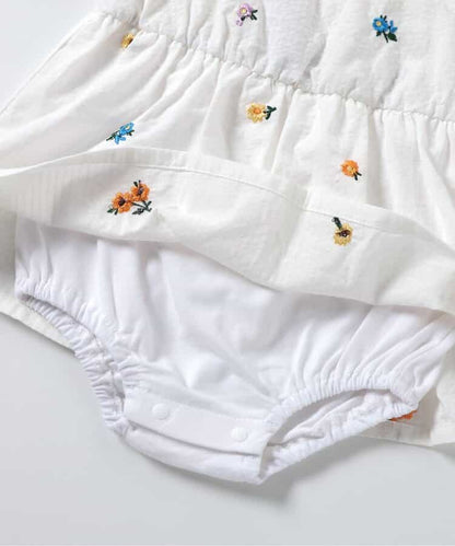日本童裝 apres les cours 刺繡連衣 70-80cm 女童款 初生嬰兒 夏季 Jumpsuit