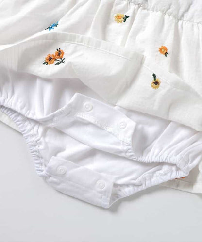 日本童裝 apres les cours 刺繡連衣 70-80cm 女童款 初生嬰兒 夏季 Jumpsuit