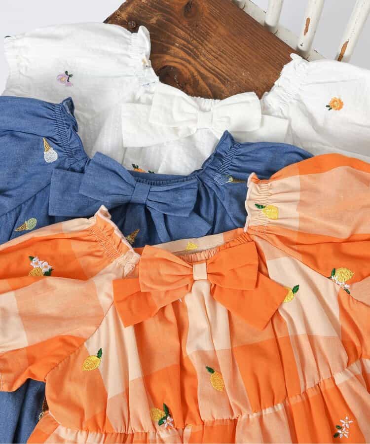 日本童裝 apres les cours 刺繡連衣 70-80cm 女童款 初生嬰兒 夏季 Jumpsuit