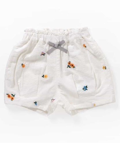 日本童裝 apres les cours 刺繡圖案短褲 80-140cm 女童款 夏季 PANTS