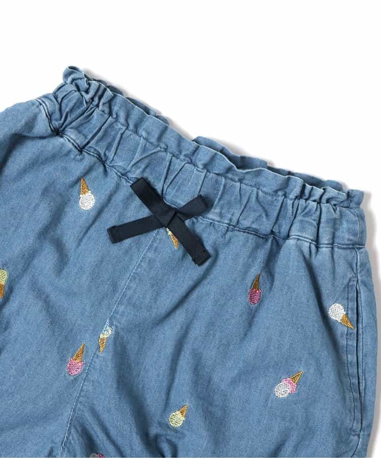 日本童裝 apres les cours 刺繡圖案短褲 80-140cm 女童款 夏季 PANTS