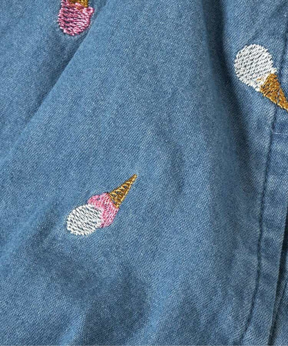 日本童裝 apres les cours 刺繡圖案短褲 80-140cm 女童款 夏季 PANTS