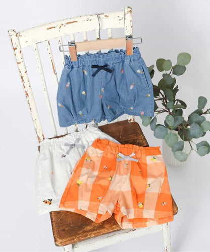 日本童裝 apres les cours 刺繡圖案短褲 80-140cm 女童款 夏季 PANTS