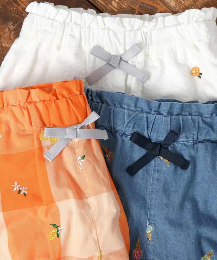日本童裝 apres les cours 刺繡圖案短褲 80-140cm 女童款 夏季 PANTS