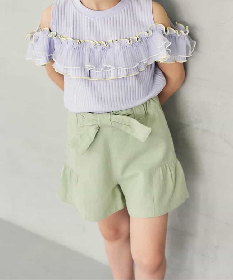 日本童裝 apres les cours 蝴蝶結裙褲 80-140cm 女童款 夏季 PANTS