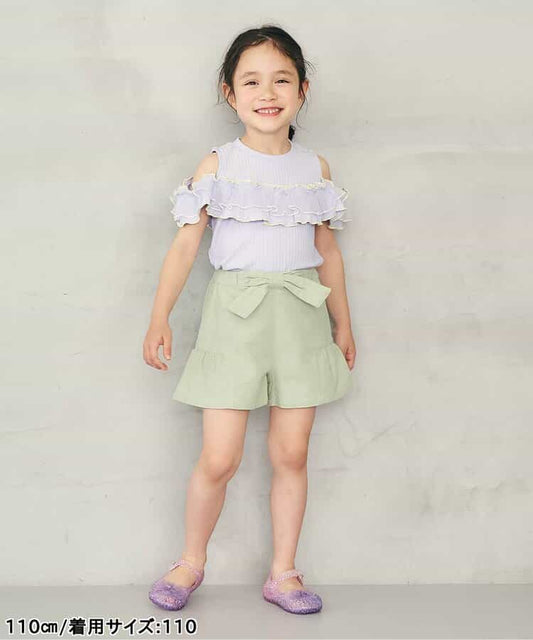 日本童裝 apres les cours 蝴蝶結裙褲 80-140cm 女童款 夏季 PANTS