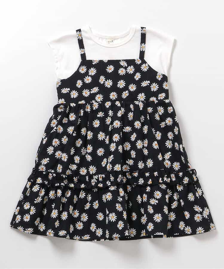 日本童裝 apres les cours 荷葉邊假兩件連身裙 80-140cm 女童款 夏季 DRESSES