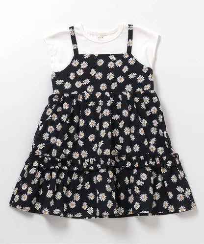日本童裝 apres les cours 荷葉邊假兩件連身裙 80-140cm 女童款 夏季 DRESSES