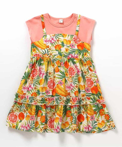 日本童裝 apres les cours 荷葉邊假兩件連身裙 80-140cm 女童款 夏季 DRESSES