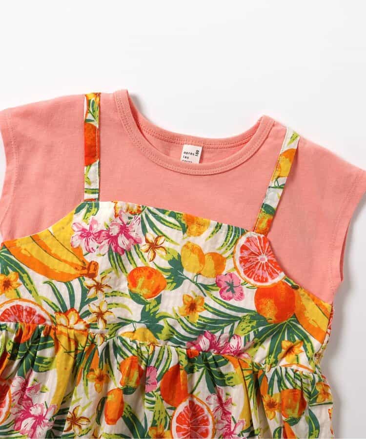 日本童裝 apres les cours 荷葉邊假兩件連身裙 80-140cm 女童款 夏季 DRESSES