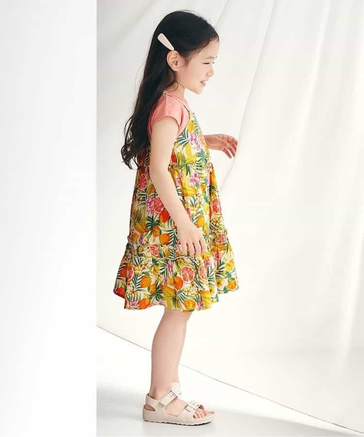 日本童裝 apres les cours 荷葉邊假兩件連身裙 80-140cm 女童款 夏季 DRESSES