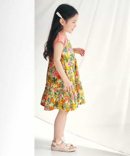 日本童裝 apres les cours 荷葉邊假兩件連身裙 80-140cm 女童款 夏季 DRESSES