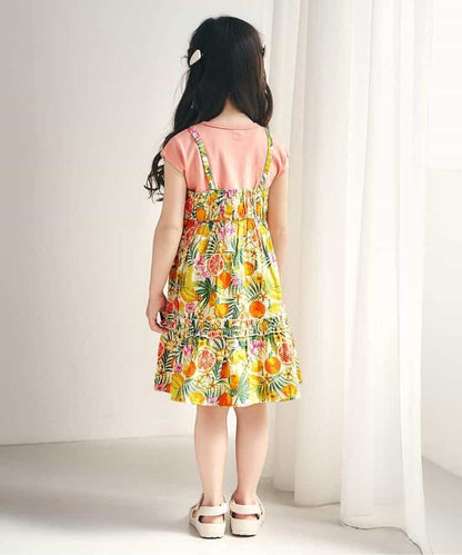 日本童裝 apres les cours 荷葉邊假兩件連身裙 80-140cm 女童款 夏季 DRESSES