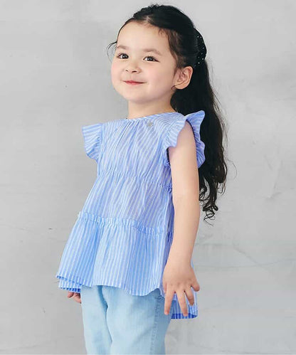 日本童裝 apres les cours 小飛袖上衣 80-140cm 女童款 夏季 TOPS