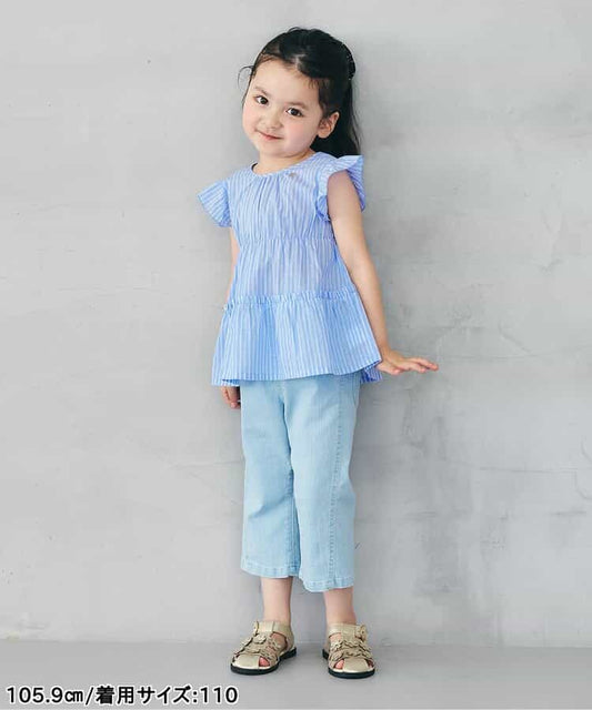 日本童裝 apres les cours 小飛袖上衣 80-140cm 女童款 夏季 TOPS