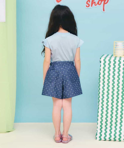 日本童裝 apres les cours 接觸冷感 小飛袖印花上衣 80-140cm 女童款 夏季 TOPS