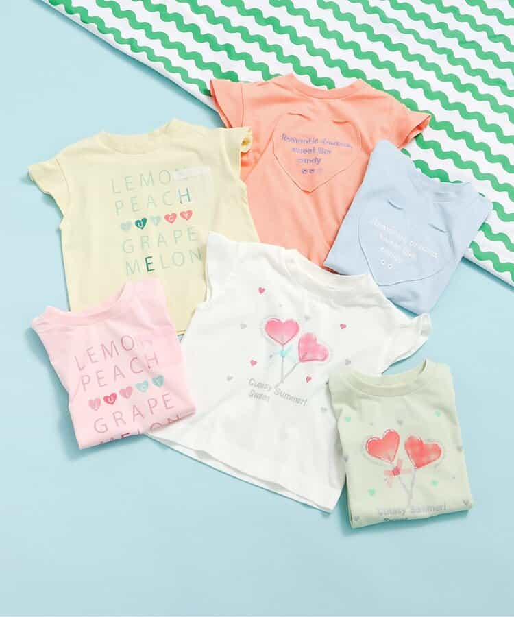 日本童裝 apres les cours 接觸冷感 小飛袖印花上衣 80-140cm 女童款 夏季 TOPS