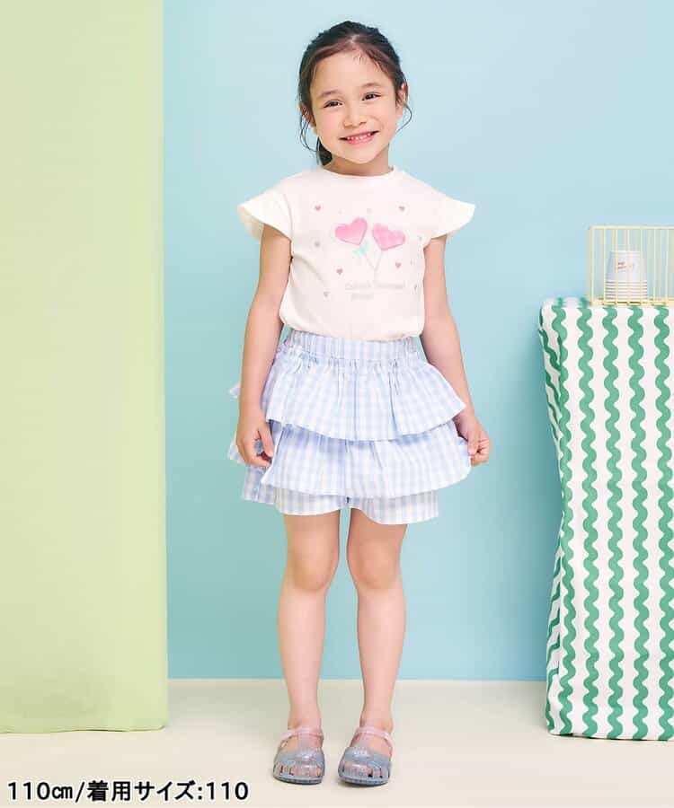日本童裝 apres les cours 接觸冷感 小飛袖印花上衣 80-140cm 女童款 夏季 TOPS