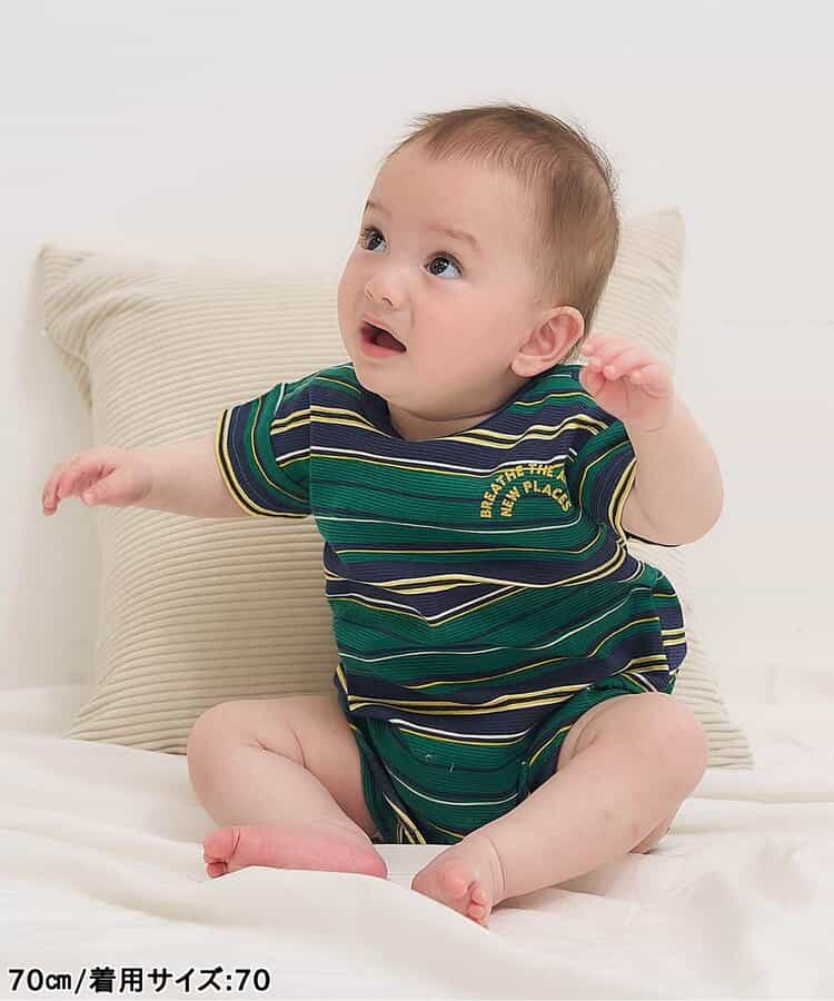 日本童裝 apres les cours 印花寬鬆連衣 70-80cm 男童款/女童款 初生嬰兒 夏季 Jumpsuit