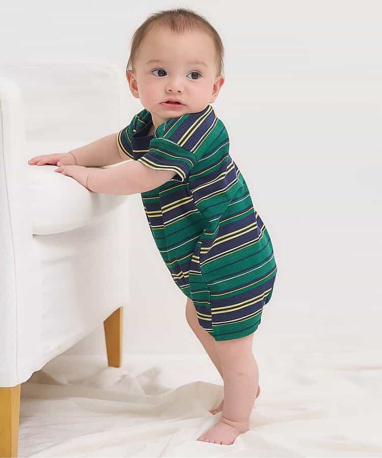日本童裝 apres les cours 印花寬鬆連衣 70-80cm 男童款/女童款 初生嬰兒 夏季 Jumpsuit
