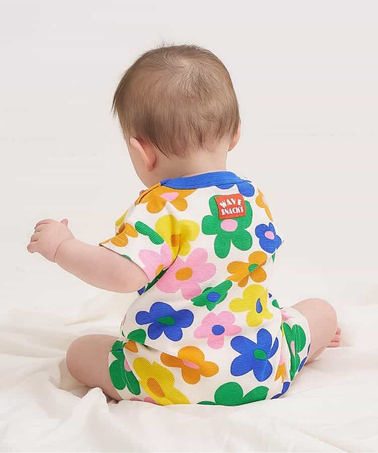 日本童裝 apres les cours 印花寬鬆連衣 70-80cm 男童款/女童款 初生嬰兒 夏季 Jumpsuit