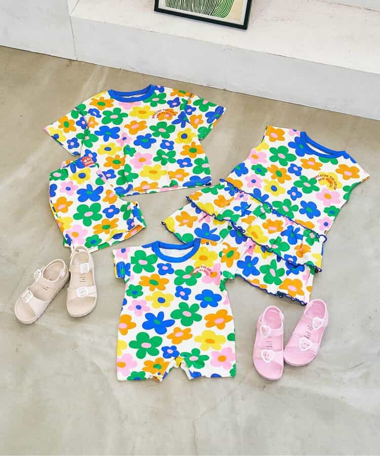 日本童裝 apres les cours 印花寬鬆連衣 70-80cm 男童款/女童款 初生嬰兒 夏季 Jumpsuit