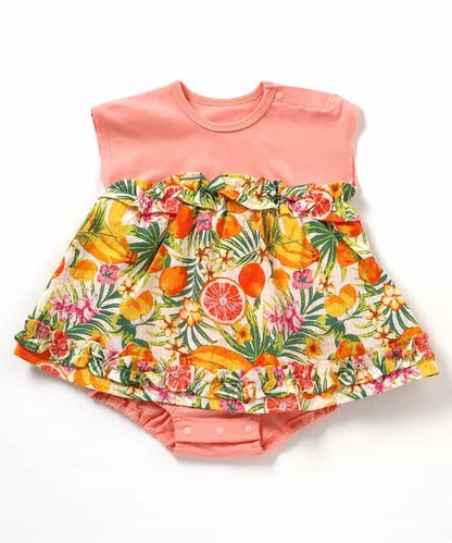 日本童裝 apres les cours 夏威夷風連衣 70-80cm 女童款 初生嬰兒 夏季 Jumpsuit