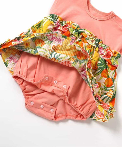 日本童裝 apres les cours 夏威夷風連衣 70-80cm 女童款 初生嬰兒 夏季 Jumpsuit