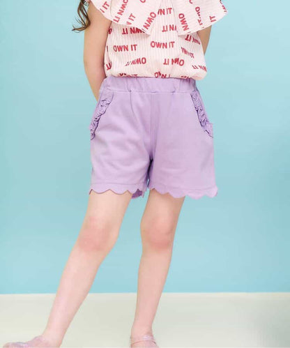 日本童裝 apres les cours 接觸冷感 荷葉邊短褲 80-140cm 女童款 夏季 PANTS
