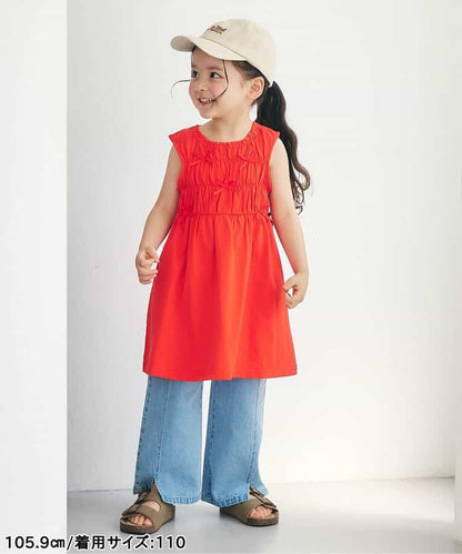 日本童裝 apres les cours 緞帶鏤空連身裙 80-140cm 女童款 夏季 DRESSES