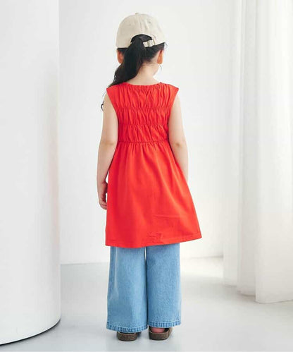 日本童裝 apres les cours 緞帶鏤空連身裙 80-140cm 女童款 夏季 DRESSES
