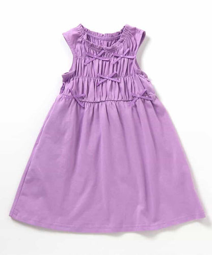 日本童裝 apres les cours 緞帶鏤空連身裙 80-140cm 女童款 夏季 DRESSES