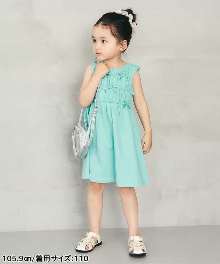 日本童裝 apres les cours 緞帶鏤空連身裙 80-140cm 女童款 夏季 DRESSES