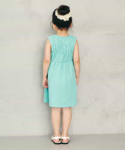 日本童裝 apres les cours 緞帶鏤空連身裙 80-140cm 女童款 夏季 DRESSES