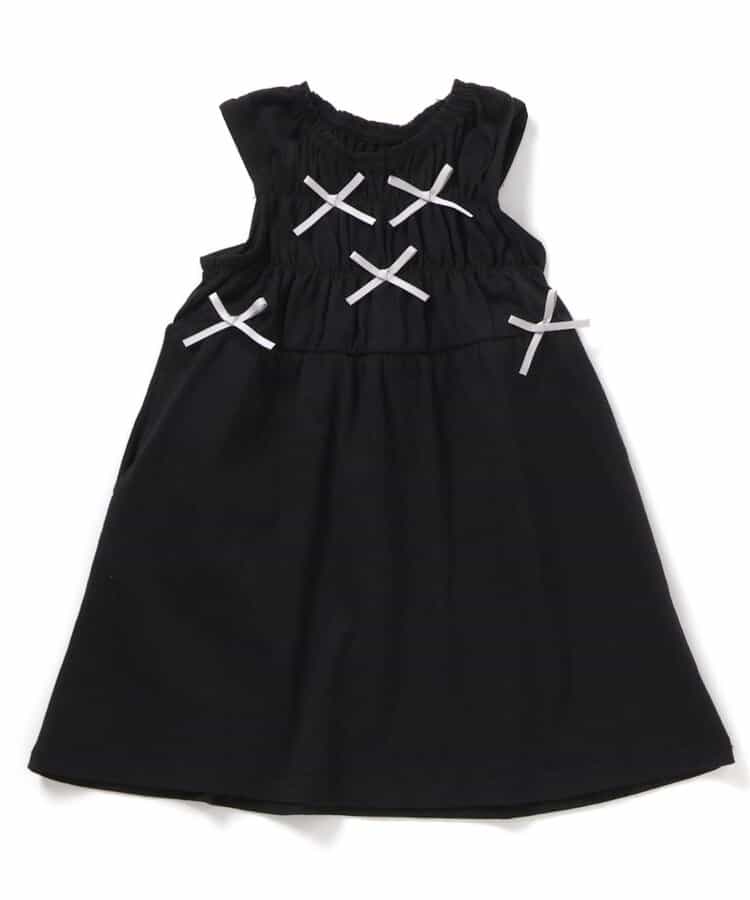 日本童裝 apres les cours 緞帶鏤空連身裙 80-140cm 女童款 夏季 DRESSES