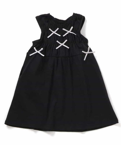 日本童裝 apres les cours 緞帶鏤空連身裙 80-140cm 女童款 夏季 DRESSES