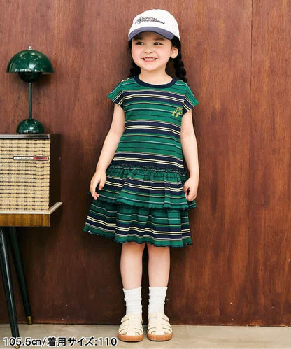 日本童裝 apres les cours 印花荷葉邊連身裙 80-140cm 女童款 夏季 DRESSES